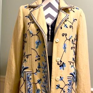 JLo Vintage Embroidered Trench Coat
